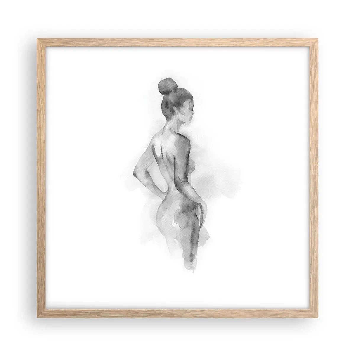 Poszter világos tölgy keretben - Gyönyörű, mint a festmény - 50x50 cm