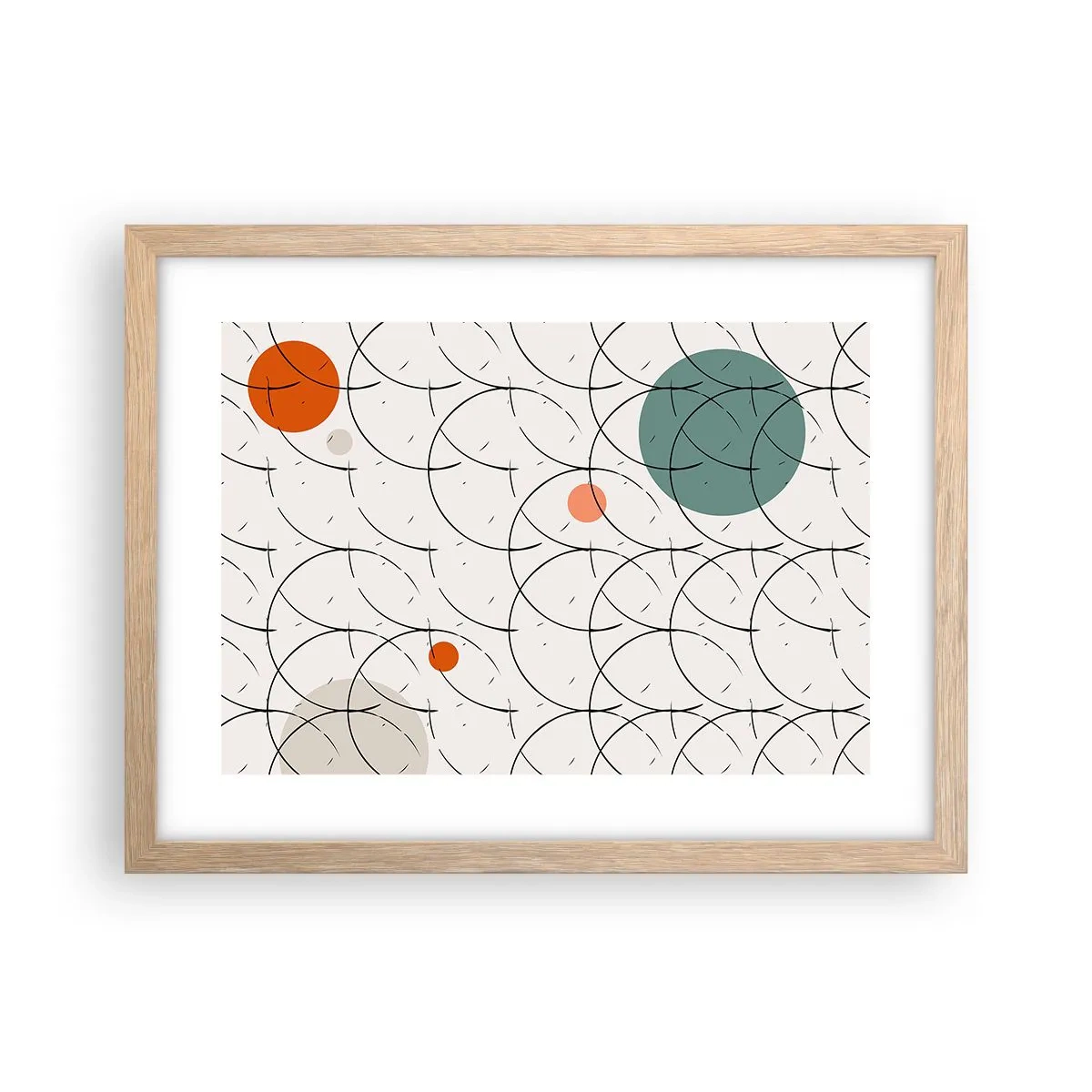 Poszter világos tölgy keretben - A pop-art szellemében - 40x30 cm