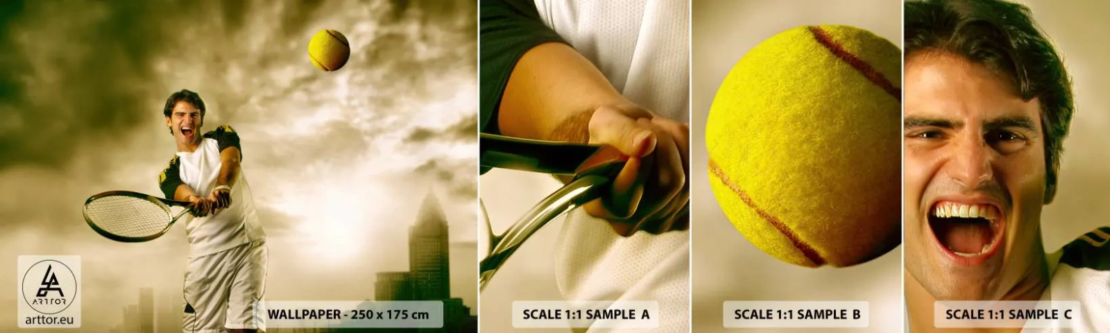Fotótapéta Minta Standard Eco - Energia és boldogság - Sport, Tenisz, Teniszező - 100x30 cm