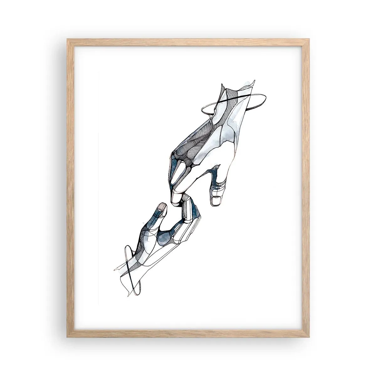 Poszter világos tölgy keretben - Szép gesztus - 40x50 cm