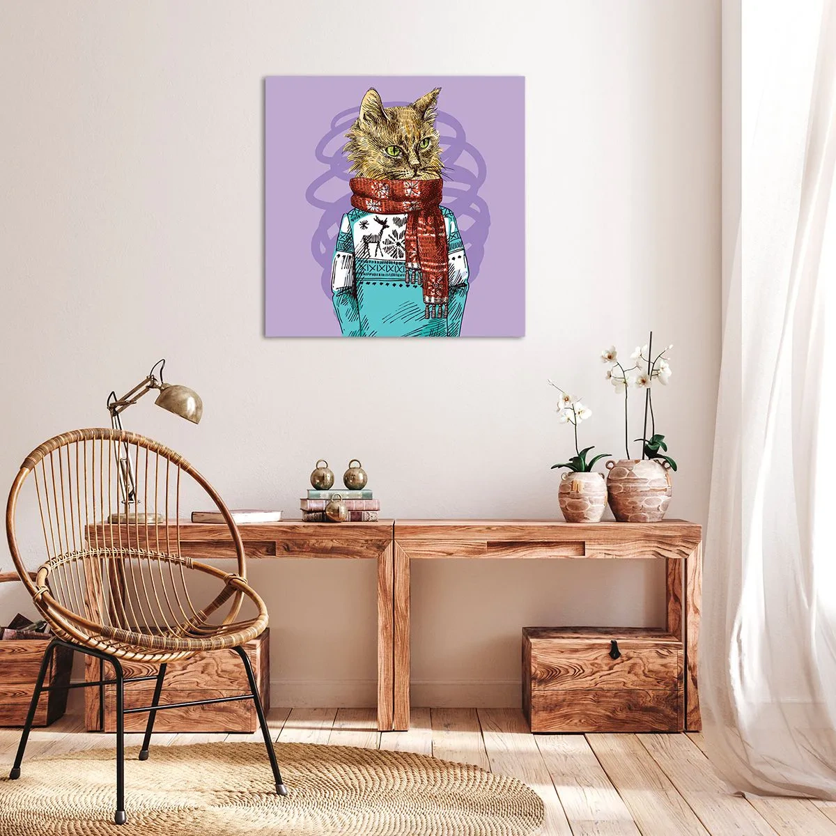 Vászonkép - Kandúr nem csak a csizmában - 50x50 cm
