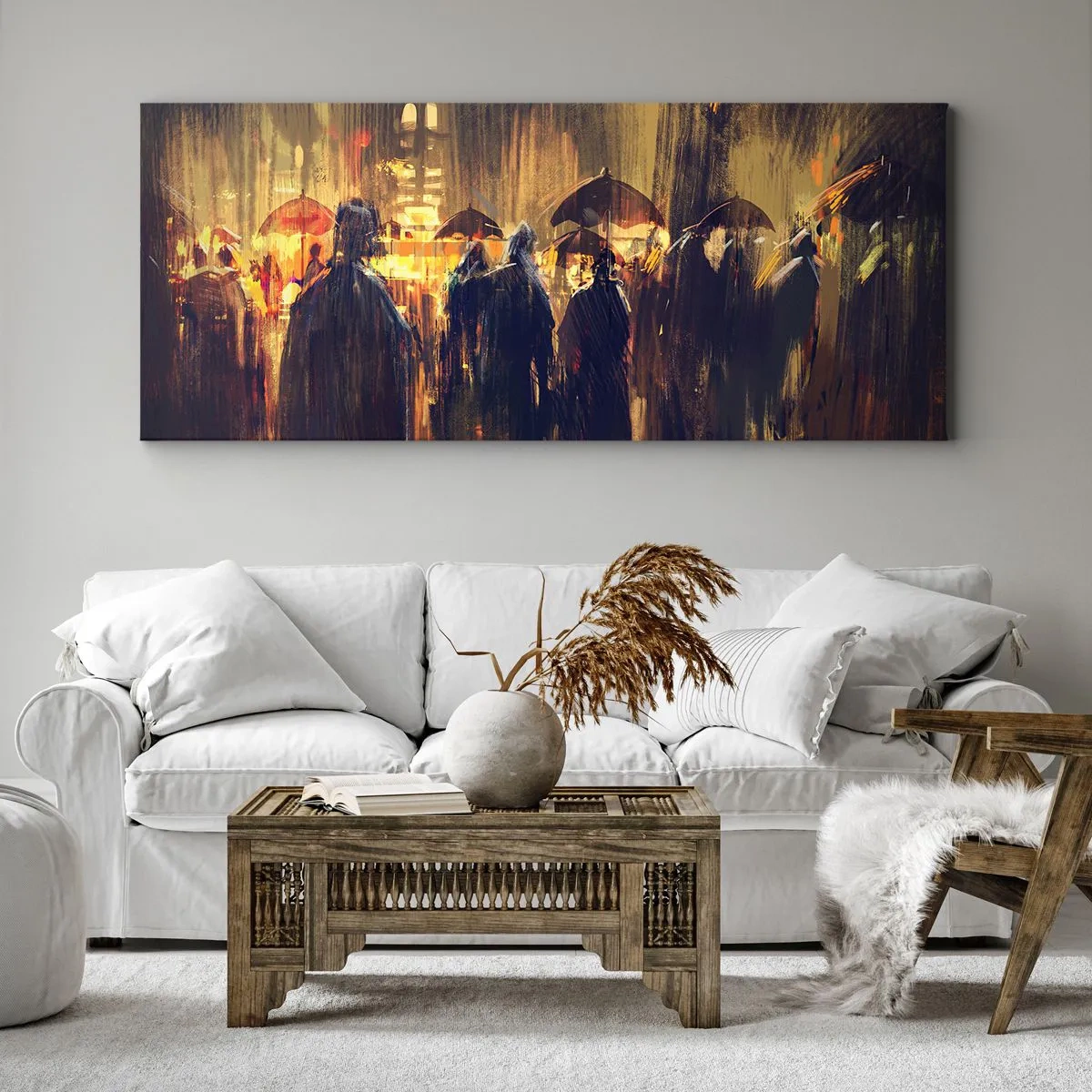 Vászonkép - Az eső imádói - 100x40 cm