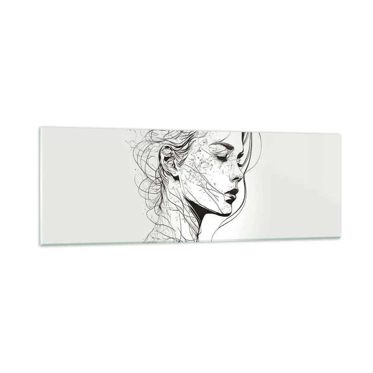 Üveg kép - Portré álmodozásban - 90x30 cm