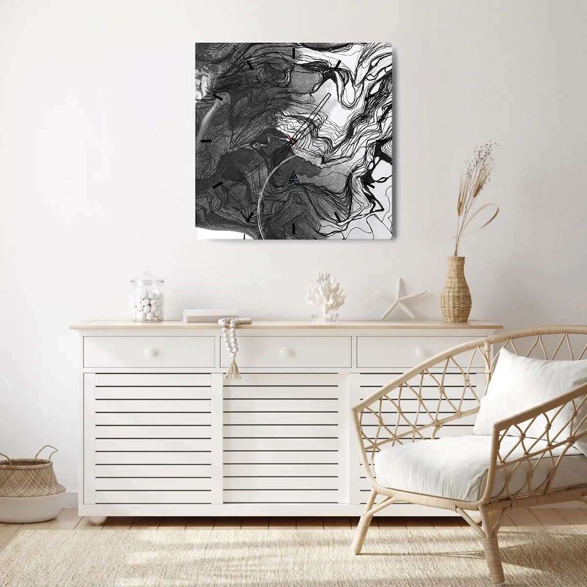 Falióra, Óra - Álmokba gabalyodva - 40x40 cm