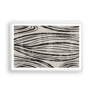 Poszter fekete keretben - Vonalak csobbanása - 91x61 cm