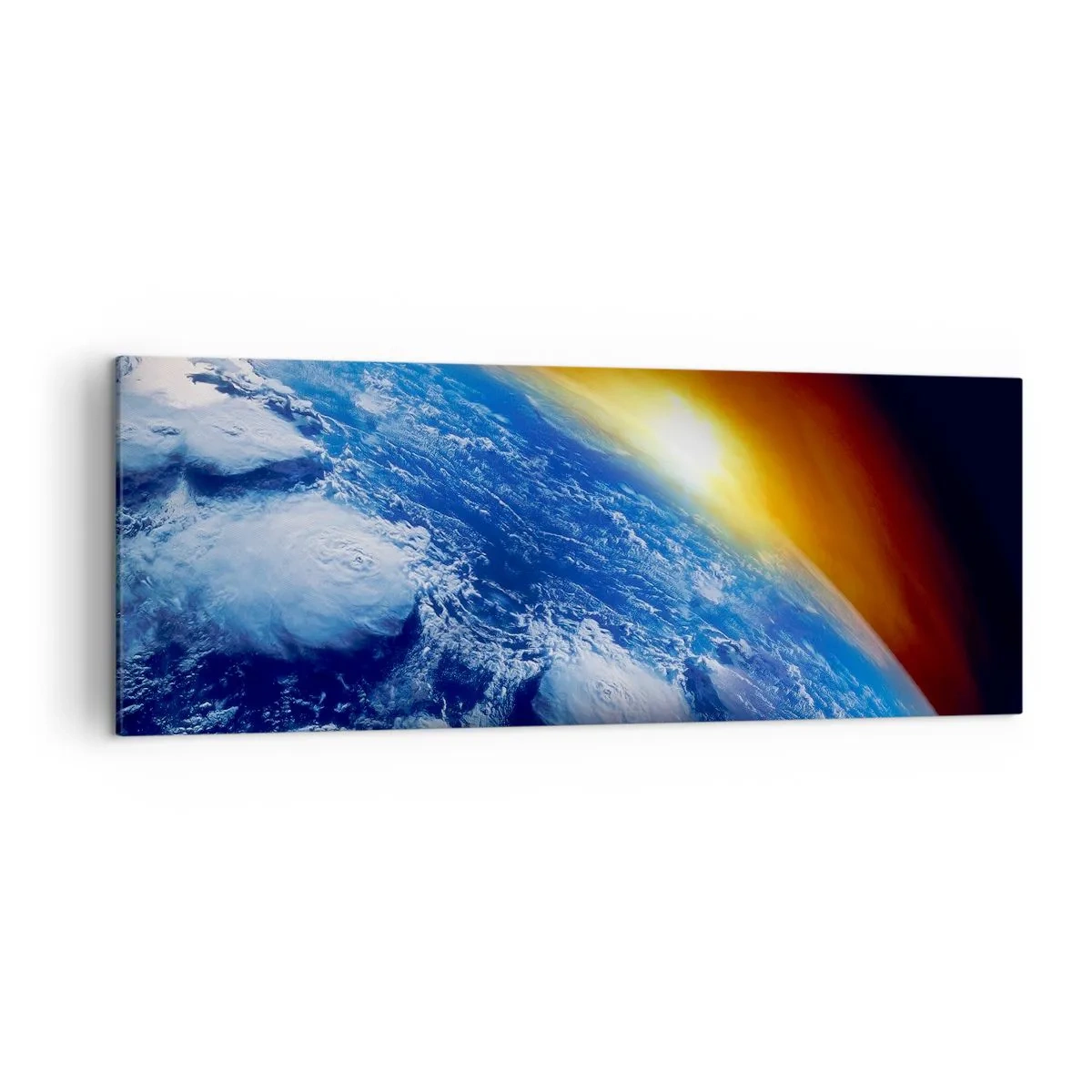 Vászonkép - Napkelte a kék bolygó felett - 140x50 cm