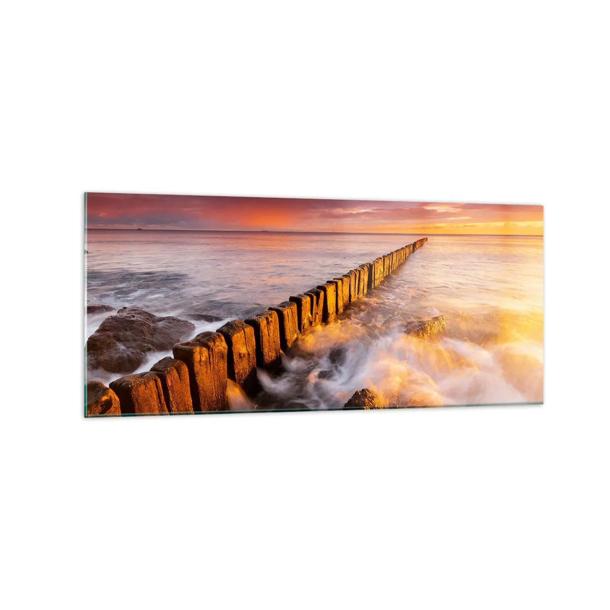 Üveg kép - A hullámok szelídsége - 120x50 cm