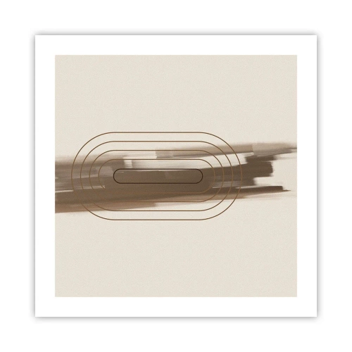 Poszter - Szürke fuvallat - 50x50 cm