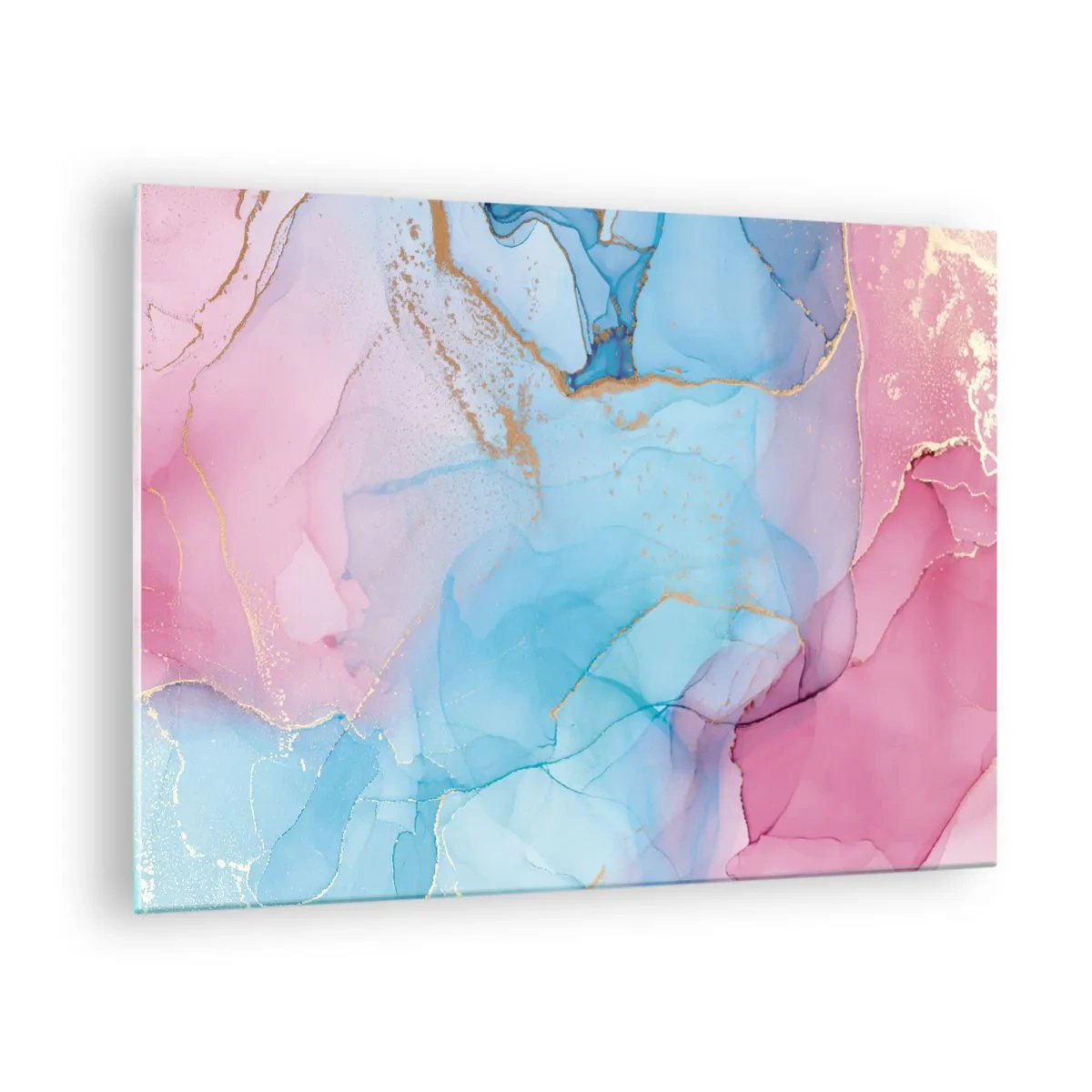Üveg kép - Találkozás és egymásba hatolás - 70x50cm - Találkozás és átjutás - Modern fali dekoráció nappalihoz és hálószobához ARTTOR