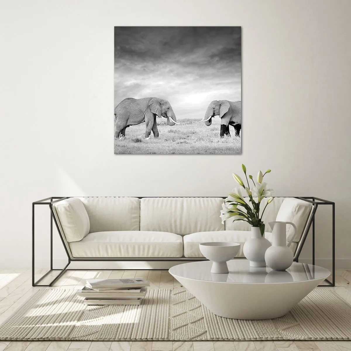 Üveg kép - A szürke gyönyörű - 70x70 cm