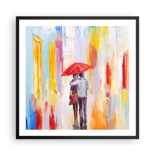 Poszter fehér keretben - Hadd essen az eső - 60x60 cm