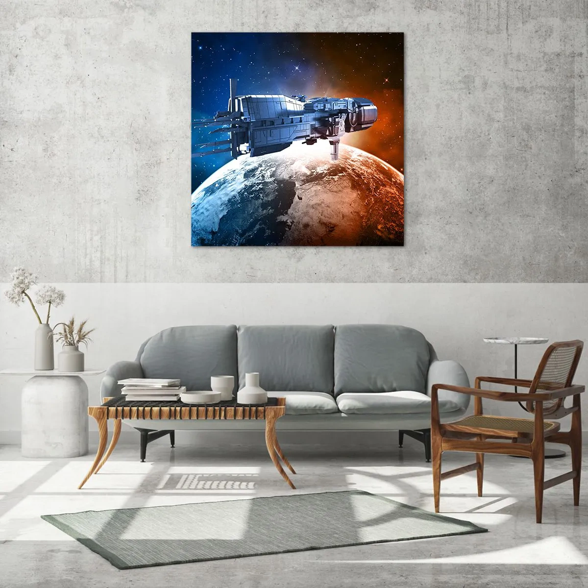 Üveg kép - Óvatos megfigyelő - 70x70 cm