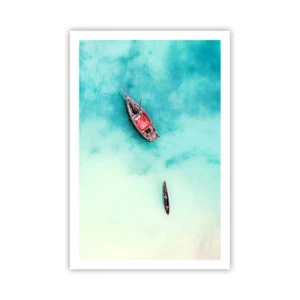 Poszter - A Zanzibár strandjain, amikor sok a víz... - 61x91 cm