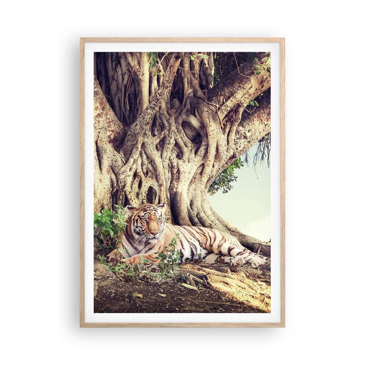 Poszter világos tölgy keretben - Kilátás a Genezis könyvéből - 70x100 cm