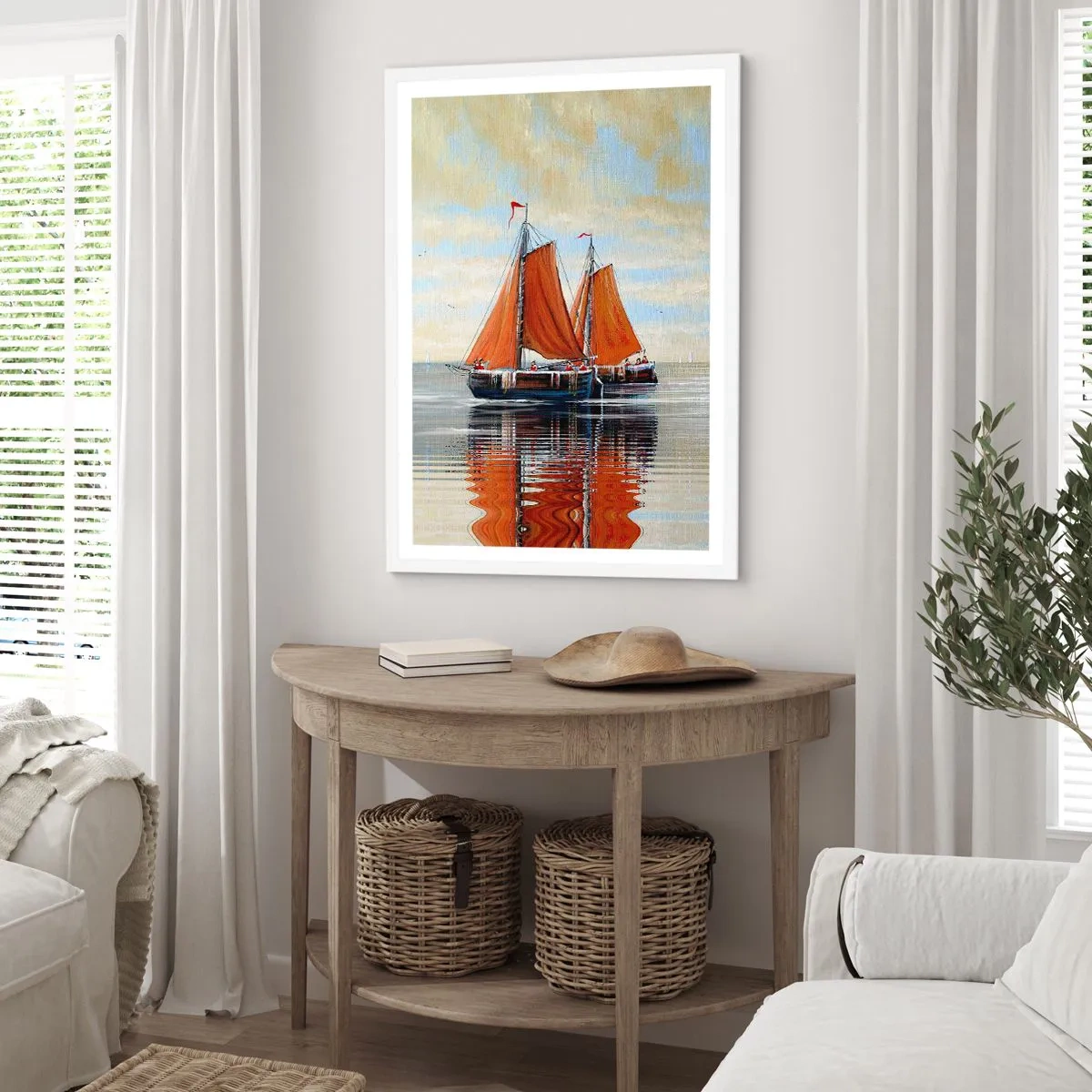 Poszter fekete keretben - Hé, vitorla, tengerész… - 70x100 cm