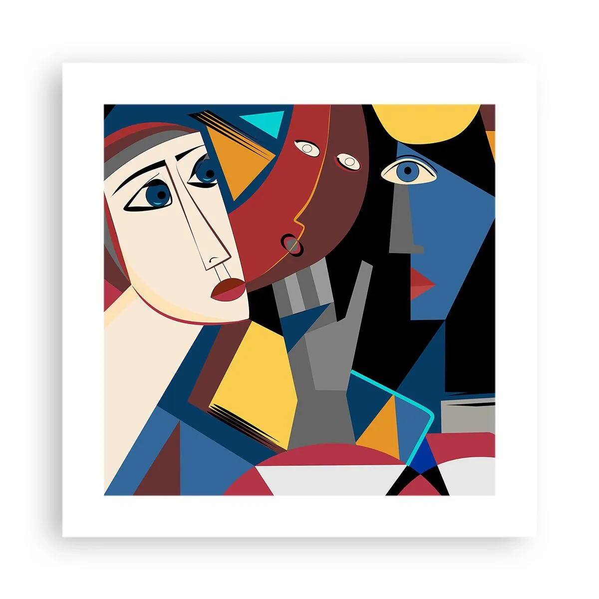 Poszter - Kubisták beszélgetése - 40x40 cm