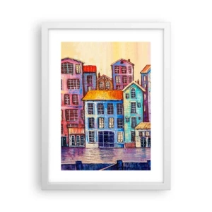 Poszter fekete keretben - Egy város, mint egy tündérmese - 30x40 cm