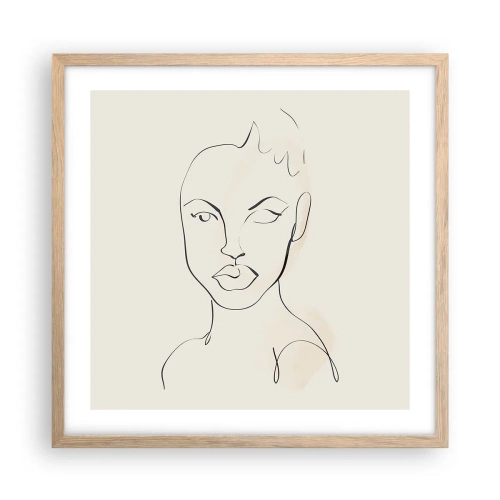 Poszter világos tölgy keretben - Az érzékiség körvonala - 50x50 cm