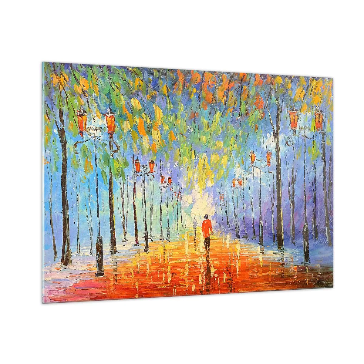 Üveg kép - Eső éjszakai dala - 100x70 cm