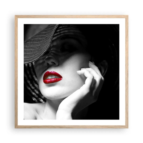 Poszter világos tölgy keretben - Egy tanulmány Scarletben - 60x60 cm