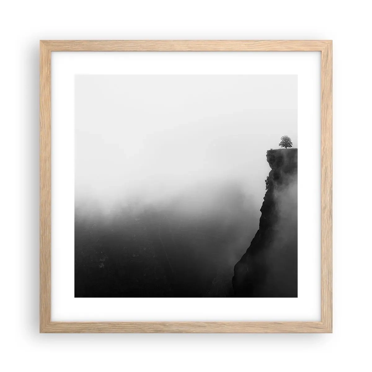Poszter világos tölgy keretben - A világ peremén - 40x40 cm