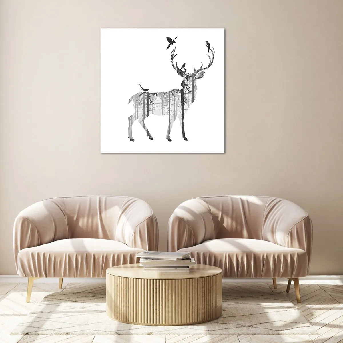 Üveg kép - Erdei jó szellem - 30x30 cm