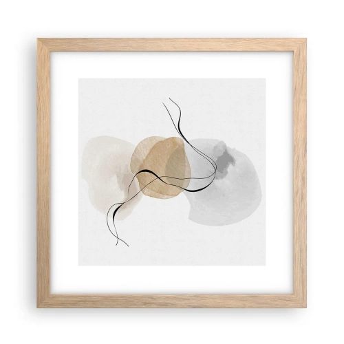 Poszter világos tölgy keretben - Léggyöngyök - 30x30 cm