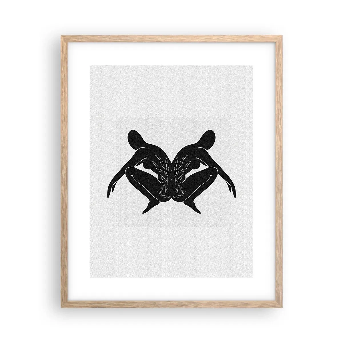Poszter világos tölgy keretben - Egy közös lélek - 40x50 cm