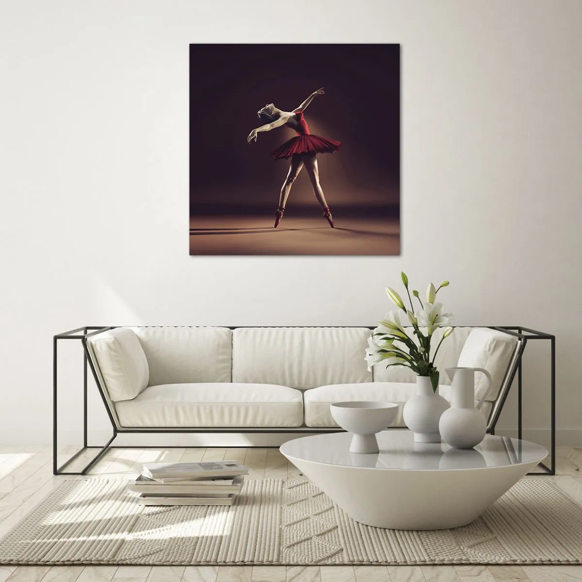 Üveg kép - Egy prima balerina - 40x40 cm