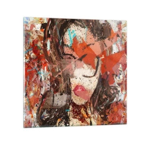 Üveg kép - Senki sem tudja, hogy milyen vagy valójában - 40x40 cm