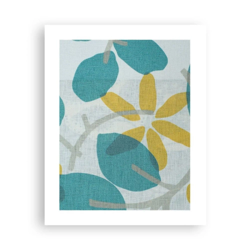 Poszter - Azúrkék levelek között - 40x50 cm