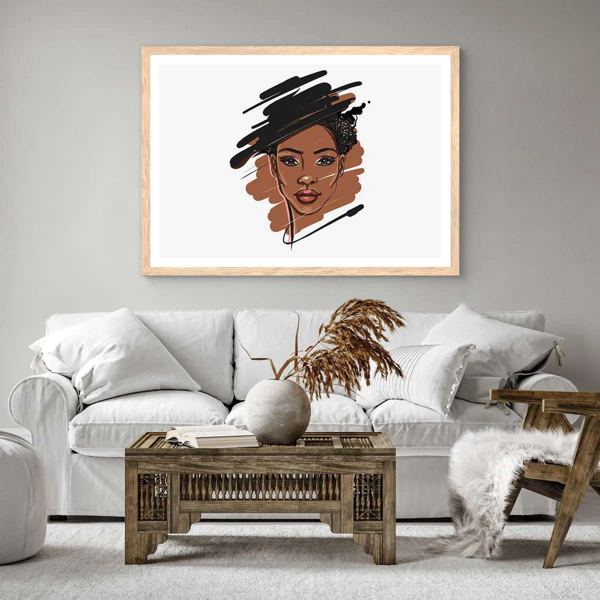 Poszter világos tölgy keretben - Édes, mint a csokoládé - 100x70 cm