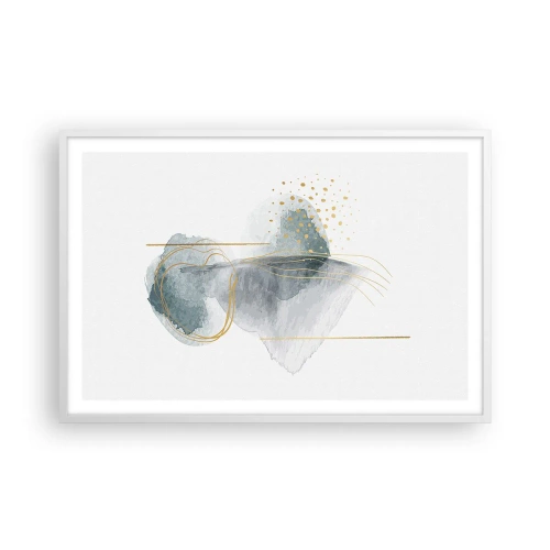 Poszter fekete keretben - A szürkeség és az arany kapcsolatáról - 91x61 cm