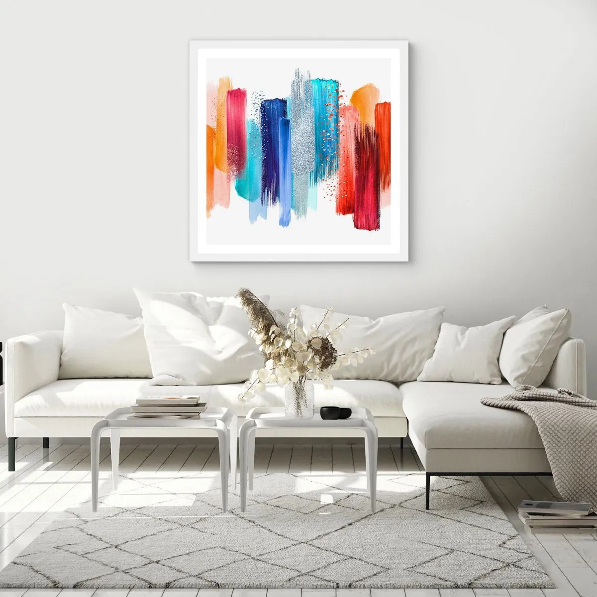 Poszter fekete keretben - Fel és le - 40x40 cm