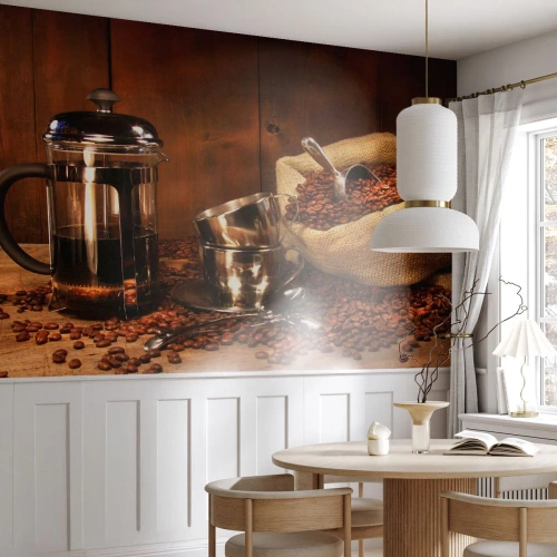 Fotótapéta Premium Sand - A kávé varázsa - aroma és íz - Gasztronómia, Kávé, Kávéskanna - 350x256 cm