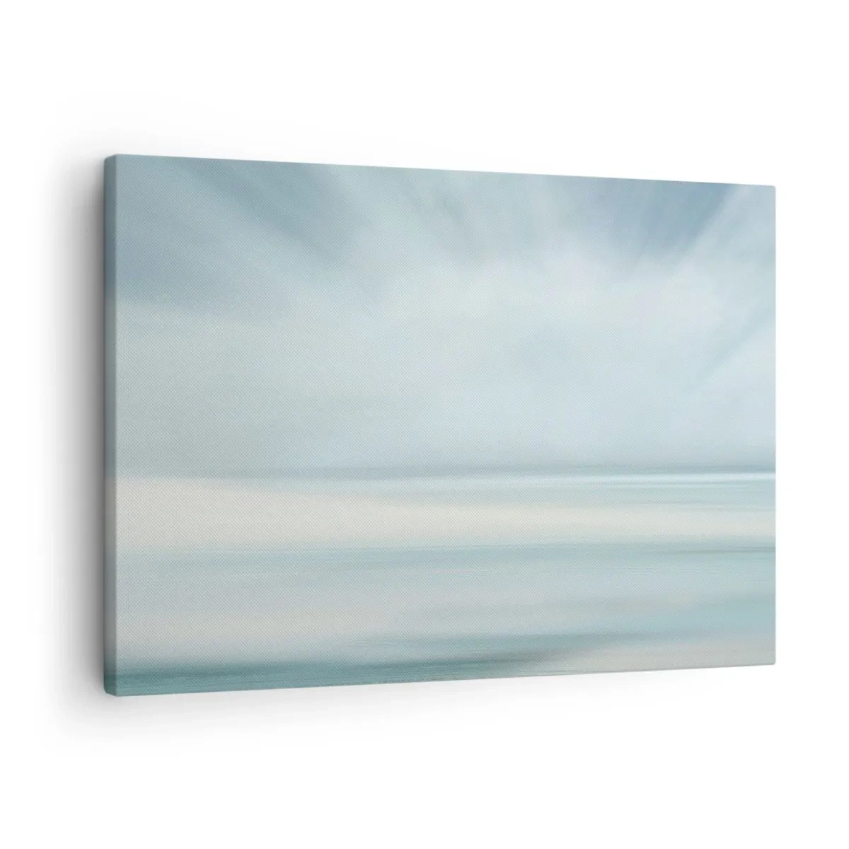 Vászonkép - Minimalista tájkép finom kék árnyalatokban - 70x50cm - Béke egészen a horizontig - Modern fali dekoráció nappalihoz és hálószobához ARTTOR