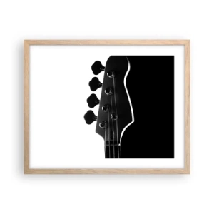 Poszter világos tölgy keretben - Sziklacsend  - 50x40 cm