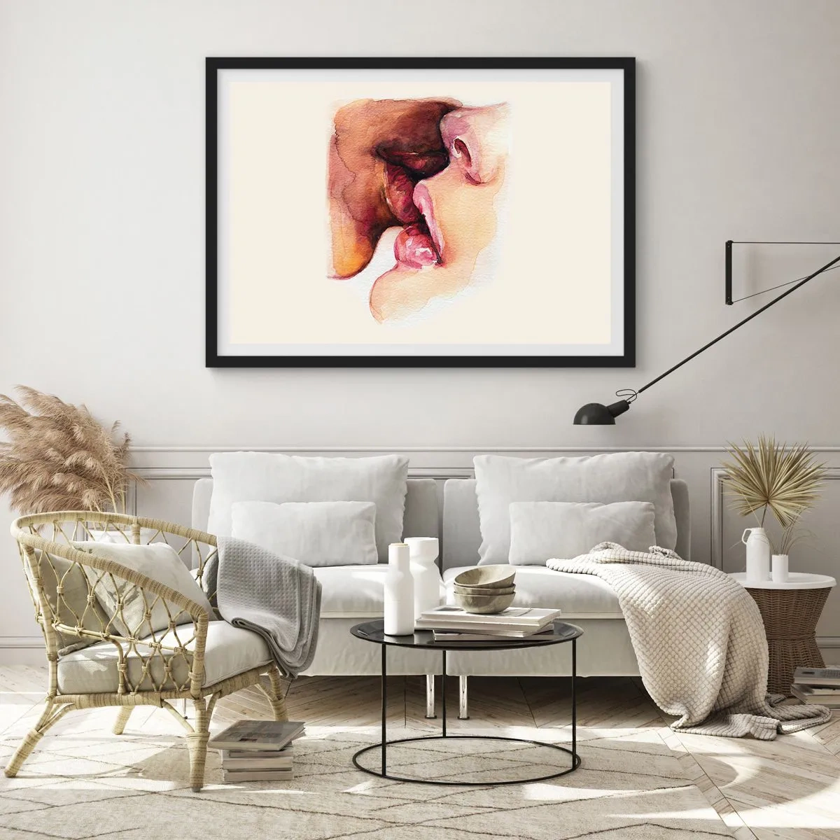 Poszter fehér keretben - Mint éjszaka és nap, föld és ég - 40x30 cm