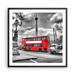 Poszter fehér keretben - A város igazi vérkeringése - 60x60 cm