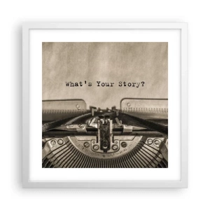 Poszter fekete keretben - Meséld el - 40x40 cm