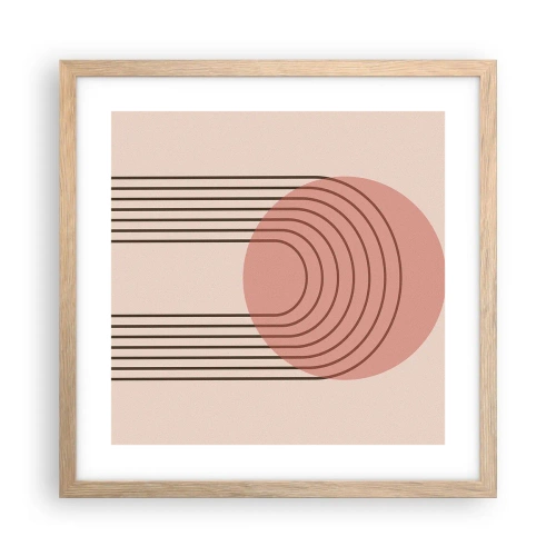 Poszter világos tölgy keretben - Ellenállhatatlan vonzalom - 40x40 cm