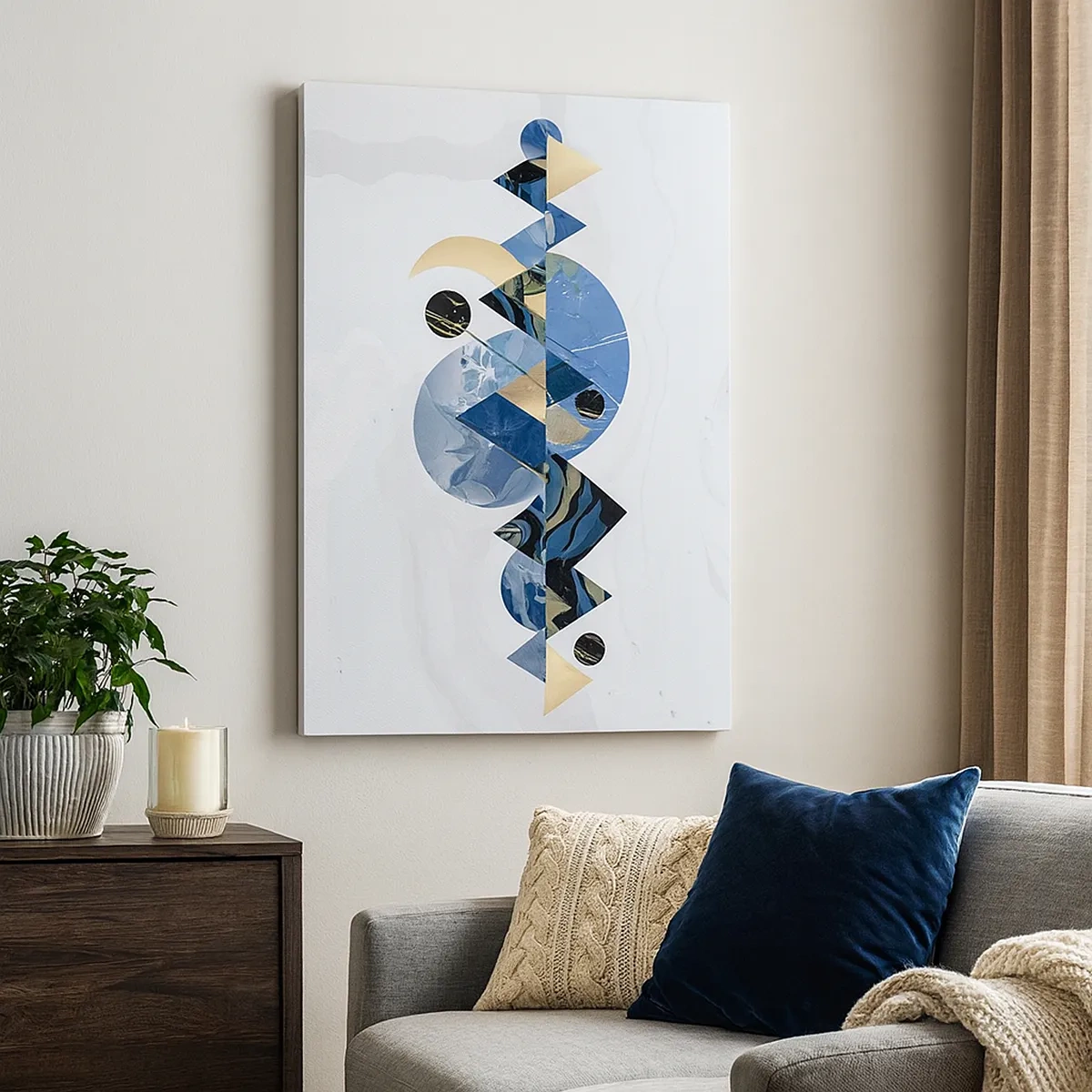 Vászonkép - Geometriai táj - 50x70 cm