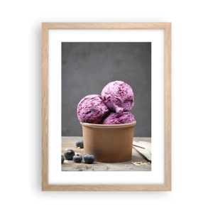 Poszter világos tölgy keretben - Édesség és hűvösség - 30x40 cm