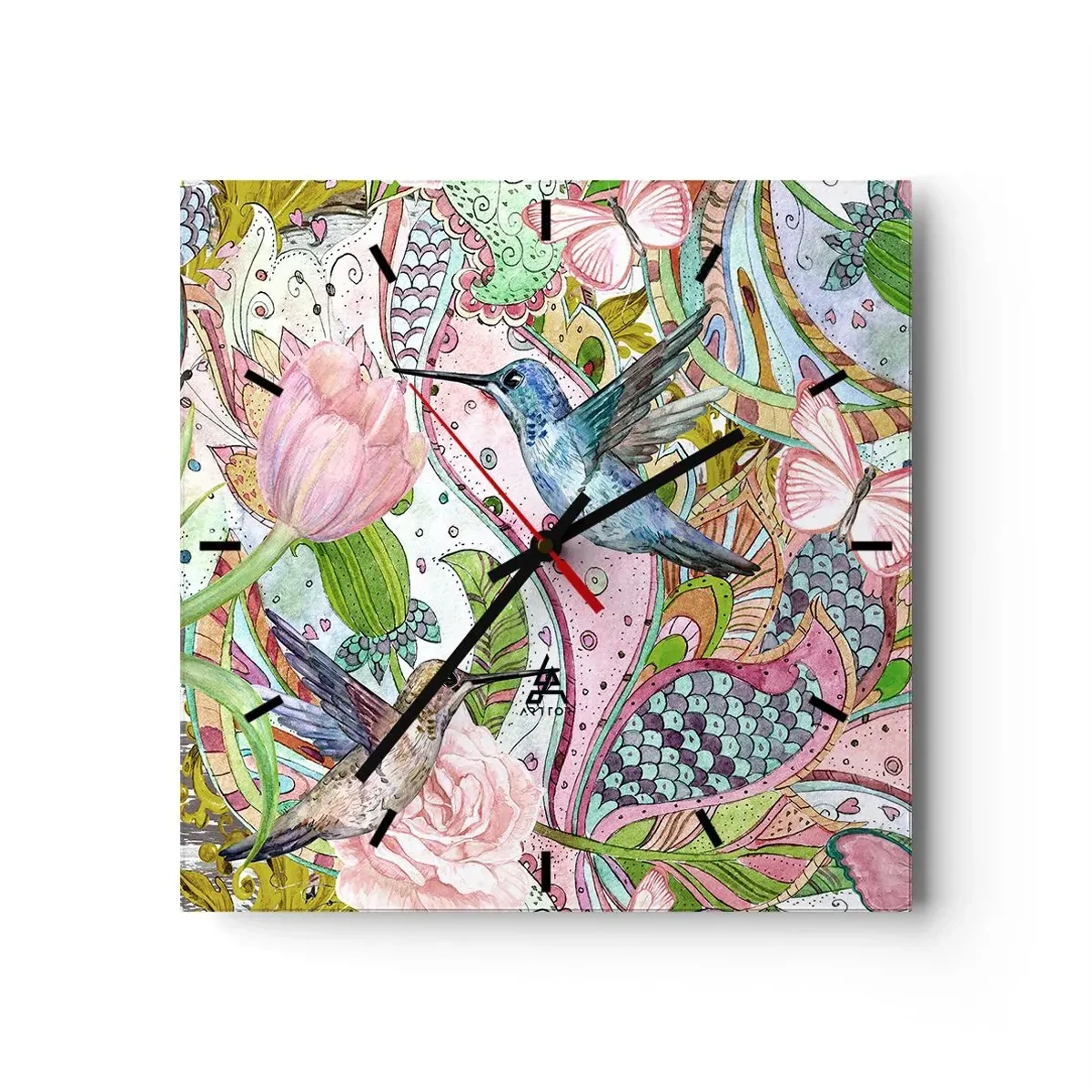 Falióra, Óra - Szőlőbe gabalyodva - 30x30 cm