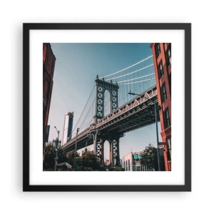 Poszter fehér keretben - A város hullámai fölött - 40x40 cm