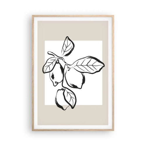 Poszter világos tölgy keretben - Ahol a citrom érik... - 70x100 cm