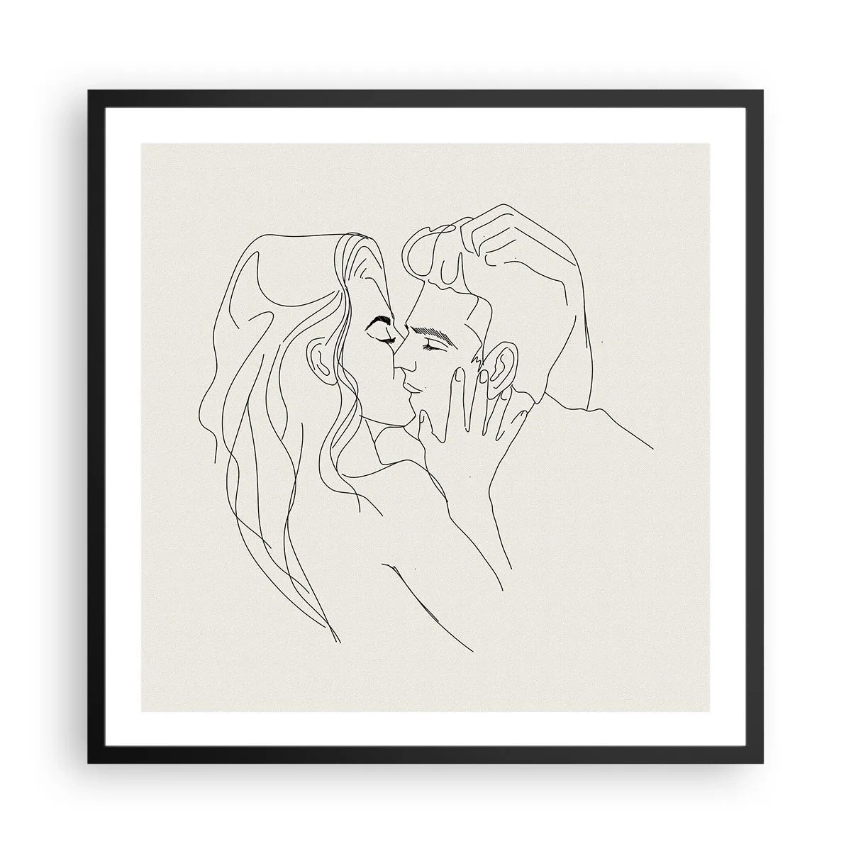 Poszter fehér keretben - Összegabalyodva az érzésben - 60x60 cm