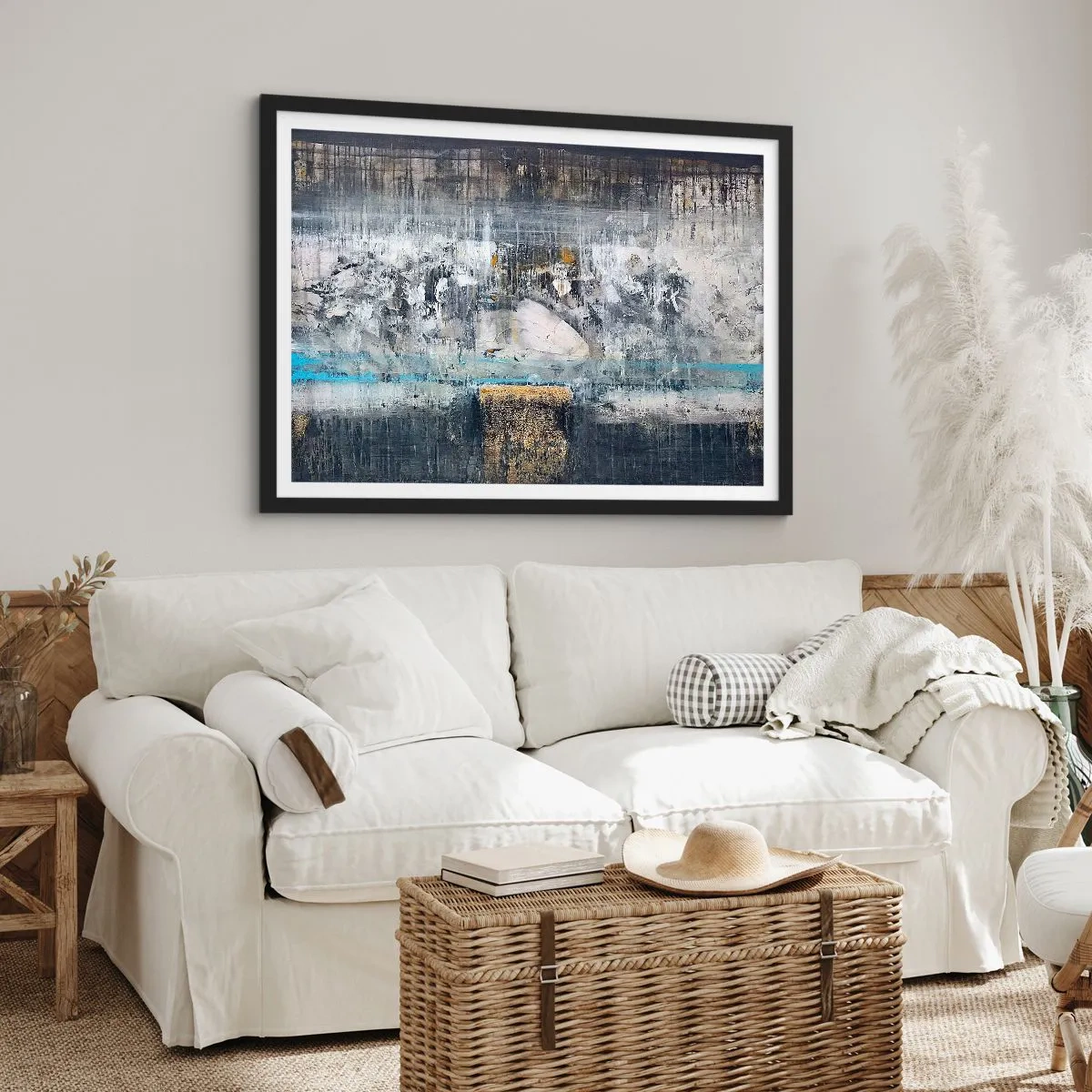 Poszter fehér keretben - Mint a jégen, mint a csomón - 40x30 cm