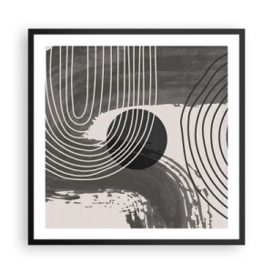 Poszter fehér keretben - Az ovális nyer - 60x60 cm