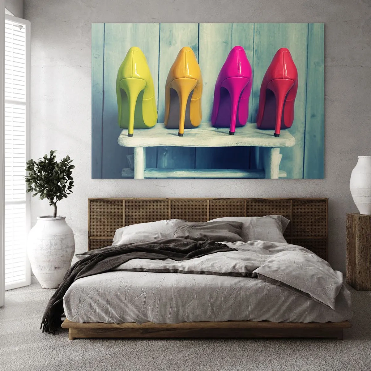 Üveg kép - Séta a szivárványon - 120x80 cm